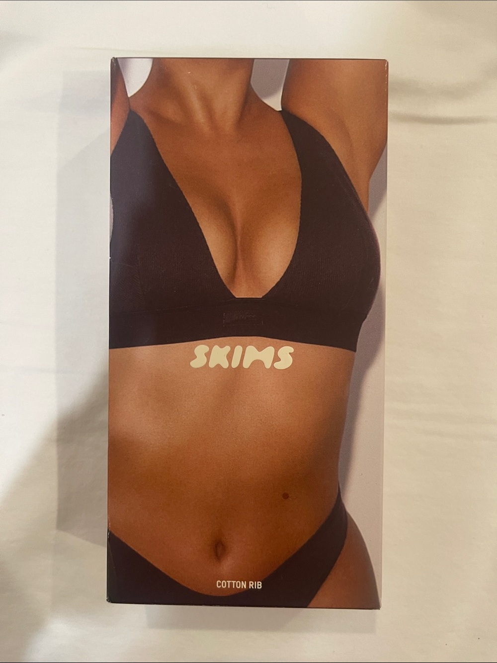 SKIMS Cotton Rib Bikini Top - Black
